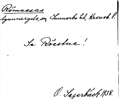Bild på arkivkortet för arkivposten Römassas