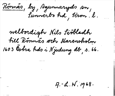 Bild på arkivkortet för arkivposten Rönnäs