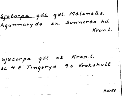 Bild på arkivkortet för arkivposten Sjötorpa göl