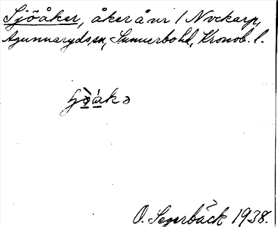 Bild på arkivkortet för arkivposten Sjöåkern