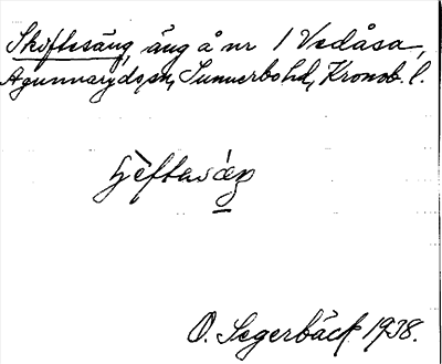 Bild på arkivkortet för arkivposten Skoftersäng