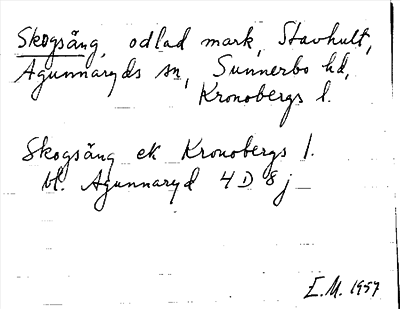 Bild på arkivkortet för arkivposten Skogsäng