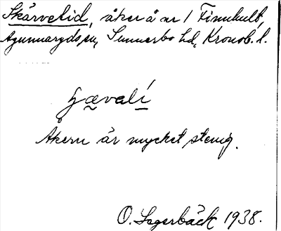 Bild på arkivkortet för arkivposten Skärvelid