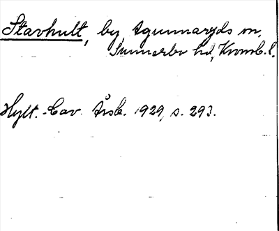 Bild på arkivkortet för arkivposten Stavhult