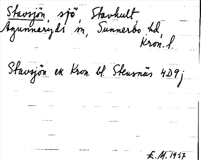 Bild på arkivkortet för arkivposten Stavsjön