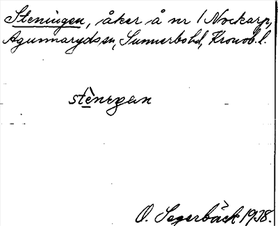 Bild på arkivkortet för arkivposten Steningen