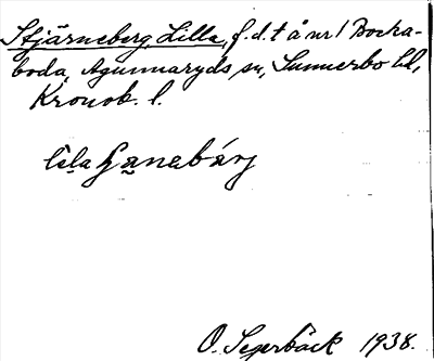 Bild på arkivkortet för arkivposten Stjärneberg, Lilla