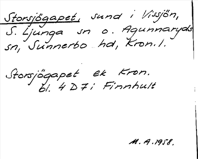 Bild på arkivkortet för arkivposten Storsjögapet