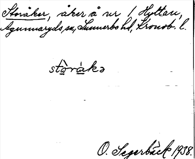 Bild på arkivkortet för arkivposten Storåker
