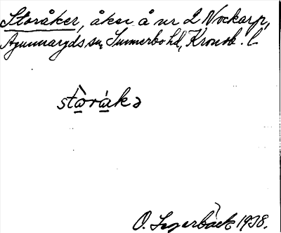 Bild på arkivkortet för arkivposten Storåker