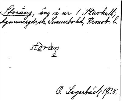 Bild på arkivkortet för arkivposten Storäng