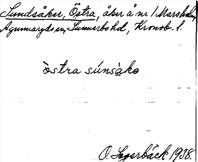 Bild på arkivkortet för arkivposten Sundsåker, Östra