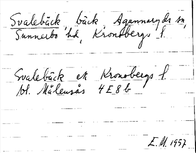 Bild på arkivkortet för arkivposten Svalebäck