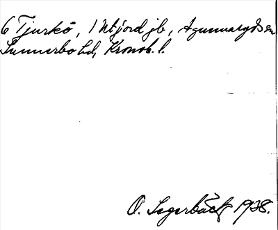 Bild på arkivkortet för arkivposten Tjurkö