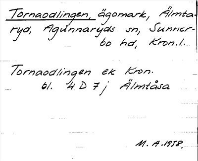 Bild på arkivkortet för arkivposten Tornaodlingen
