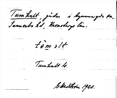 Bild på arkivkortet för arkivposten Tumhult
