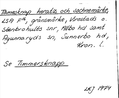 Bild på arkivkortet för arkivposten Tämesknap heratz och sochnemärke