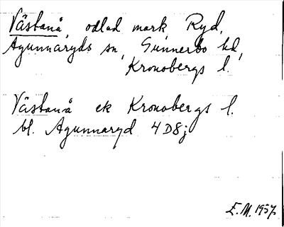 Bild på arkivkortet för arkivposten Västanå