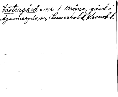 Bild på arkivkortet för arkivposten Västragård