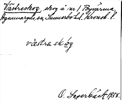 Bild på arkivkortet för arkivposten Västreskog