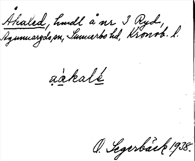 Bild på arkivkortet för arkivposten Åkaled