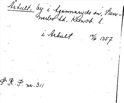 Bild på arkivkortet för arkivposten Århult