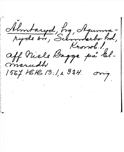 Bild på arkivkortet för arkivposten Älmtaryd