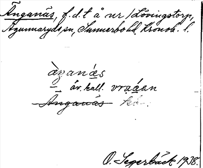 Bild på arkivkortet för arkivposten Änganäs