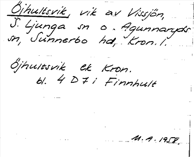 Bild på arkivkortet för arkivposten Öjhultsvik