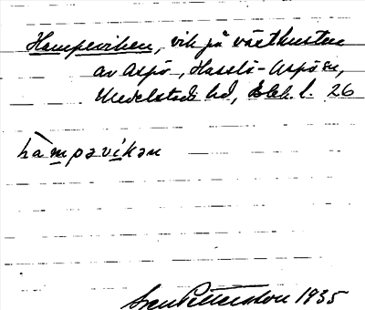 Bild på arkivkortet för arkivposten Hampeviken