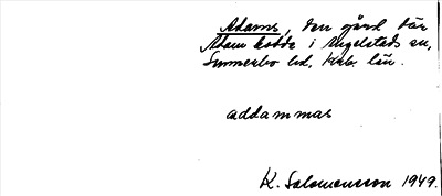 Bild på arkivkortet för arkivposten Adams