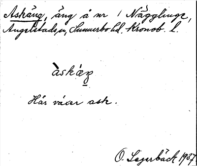 Bild på arkivkortet för arkivposten Askäng