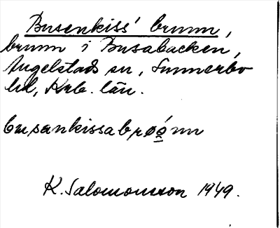 Bild på arkivkortet för arkivposten Busenkiss» brunn