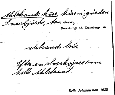 Bild på arkivkortet för arkivposten Ahlstrands kärr