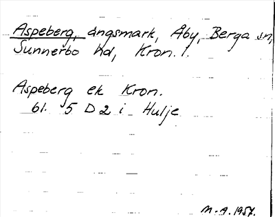 Bild på arkivkortet för arkivposten Aspeberg