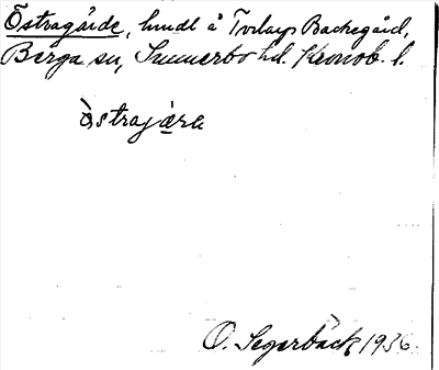 Bild på arkivkortet för arkivposten Östragärde