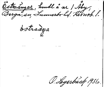 Bild på arkivkortet för arkivposten Östraängar