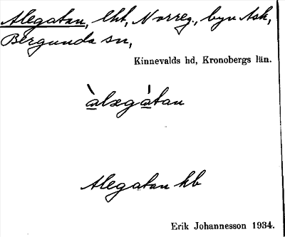 Bild på arkivkortet för arkivposten Alegatan