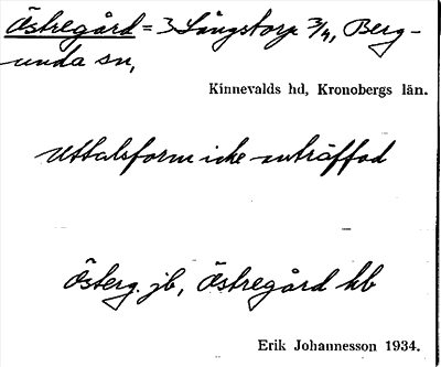 Bild på arkivkortet för arkivposten Östregård