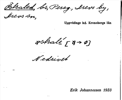 Bild på arkivkortet för arkivposten Östraled