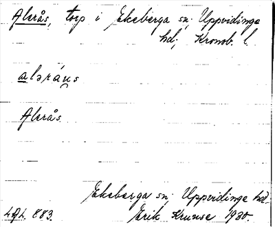 Bild på arkivkortet för arkivposten Alerås