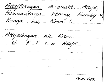 Bild på arkivkortet för arkivposten Attsjöskogen