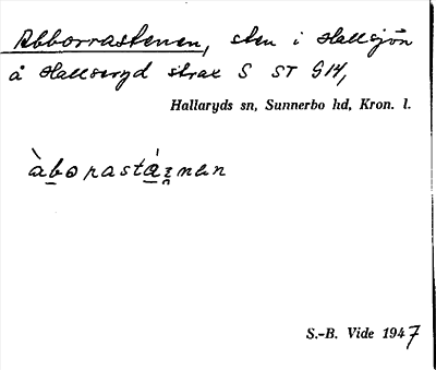 Bild på arkivkortet för arkivposten Abborrastenen