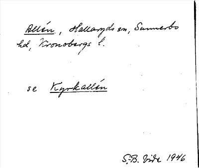 Bild på arkivkortet för arkivposten Allén, se Kyrkallén