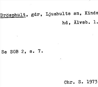 Bild på arkivkortet för arkivposten Drösphult