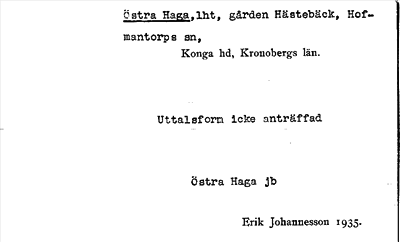 Bild på arkivkortet för arkivposten Östra Haga