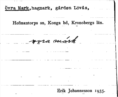 Bild på arkivkortet för arkivposten Övra Mark