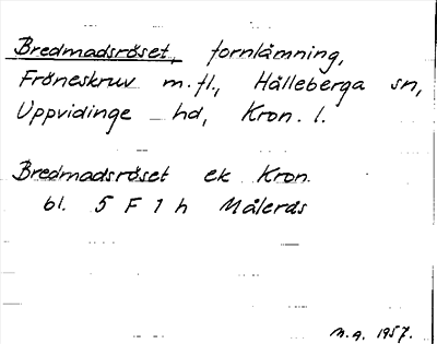 Bild på arkivkortet för arkivposten Bredmadsröset
