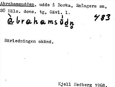 Bild på arkivkortet för arkivposten Abrahamsudden
