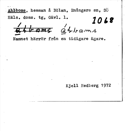 Bild på arkivkortet för arkivposten Ahlboms